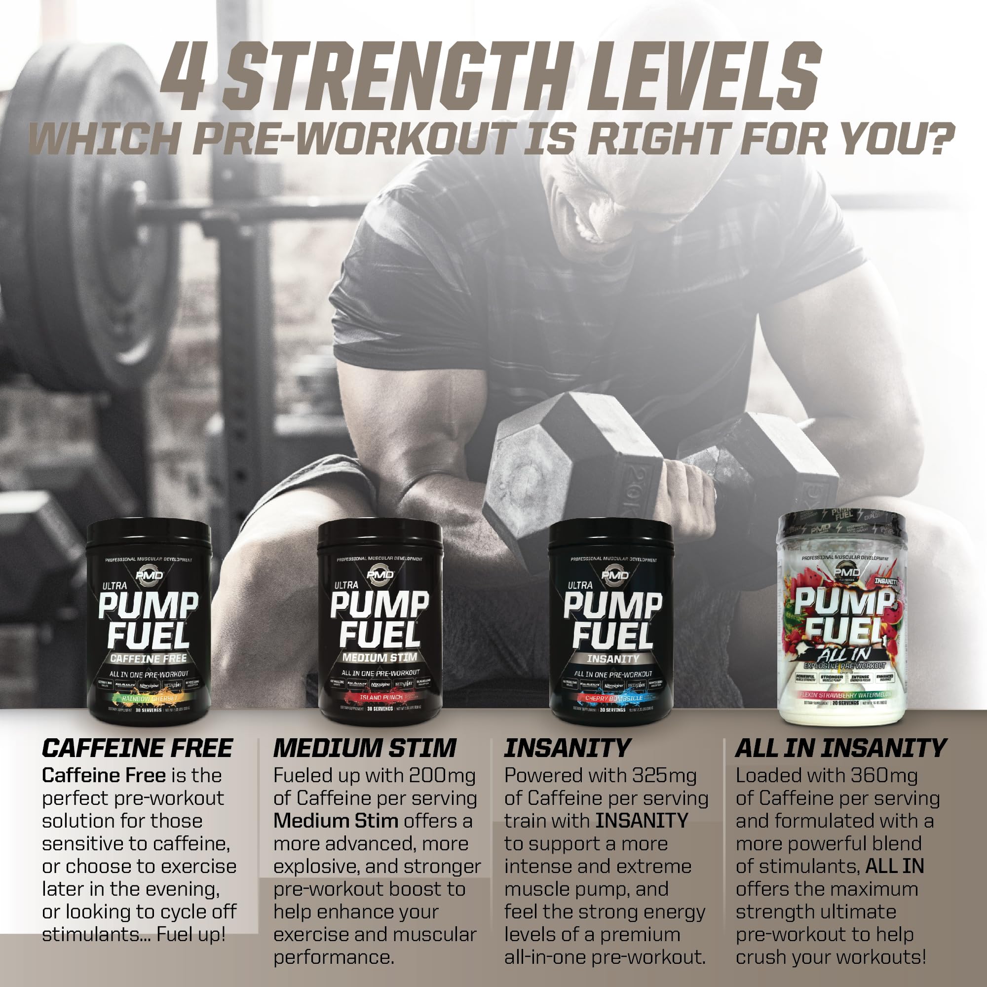 PMD vaso con pre-entrenamiento mezclado listo para entrenar y energía inmediata