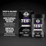 PMD Z-Test etiqueta con ingredientes para apoyar sueño y equilibrio hormonal