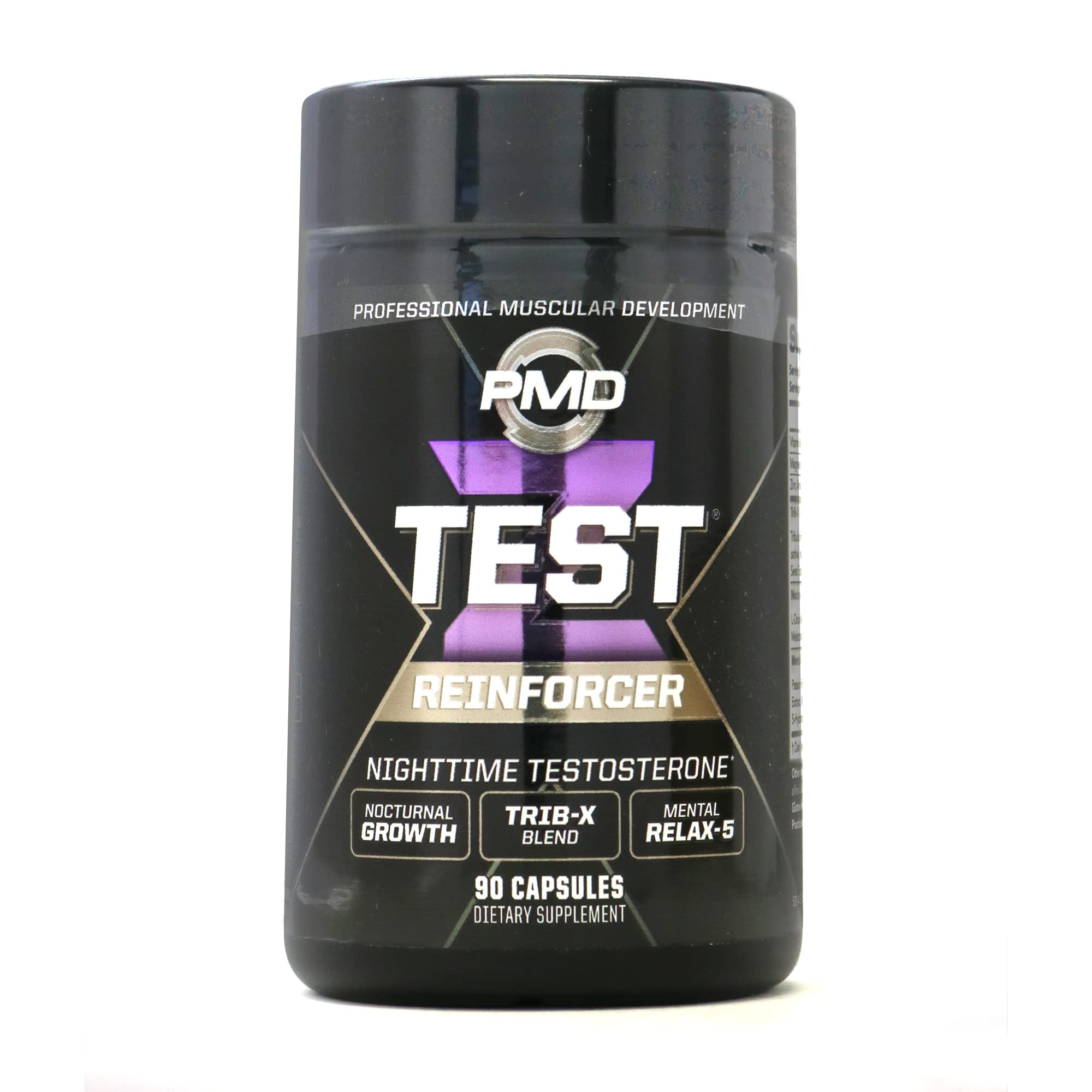 PMD Z-Test Nighttime frente del envase mostrando el producto y beneficios