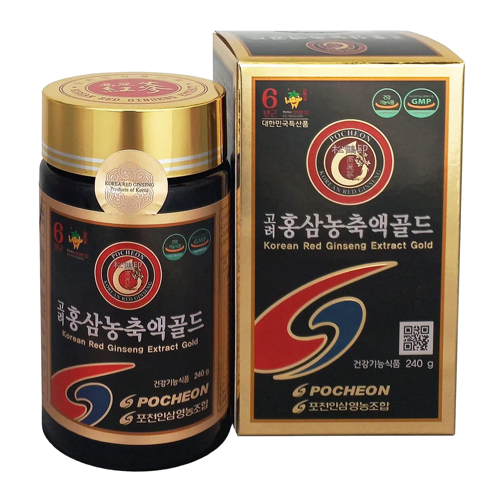Pocheon frontal del envase 240g mostrando etiqueta clara y origen
