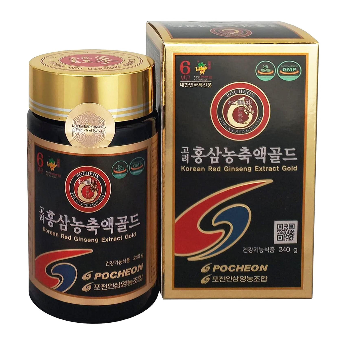 Pocheon frontal del envase 240g mostrando etiqueta clara y origen