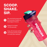 Podium Fuse polvo usado en gimnasio, apoya intensidad y rendimiento en ejercicios