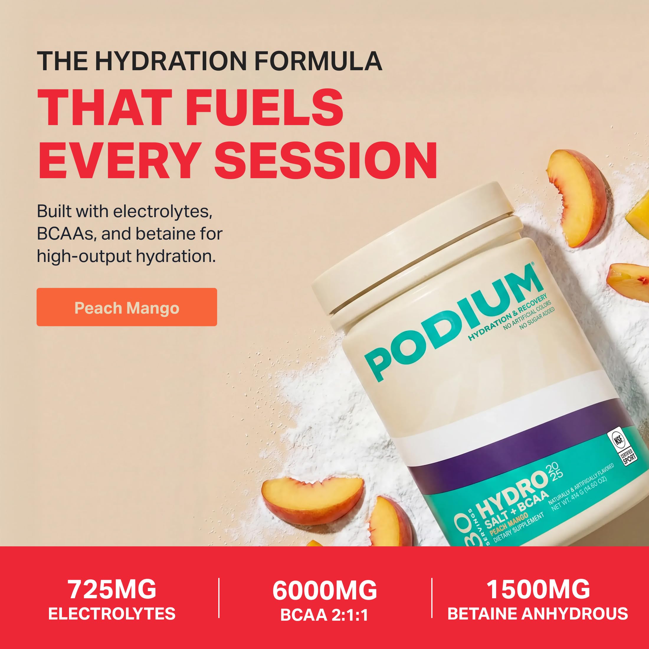 Podium Nutrition textura del polvo instantizado que mezcla fácilmente