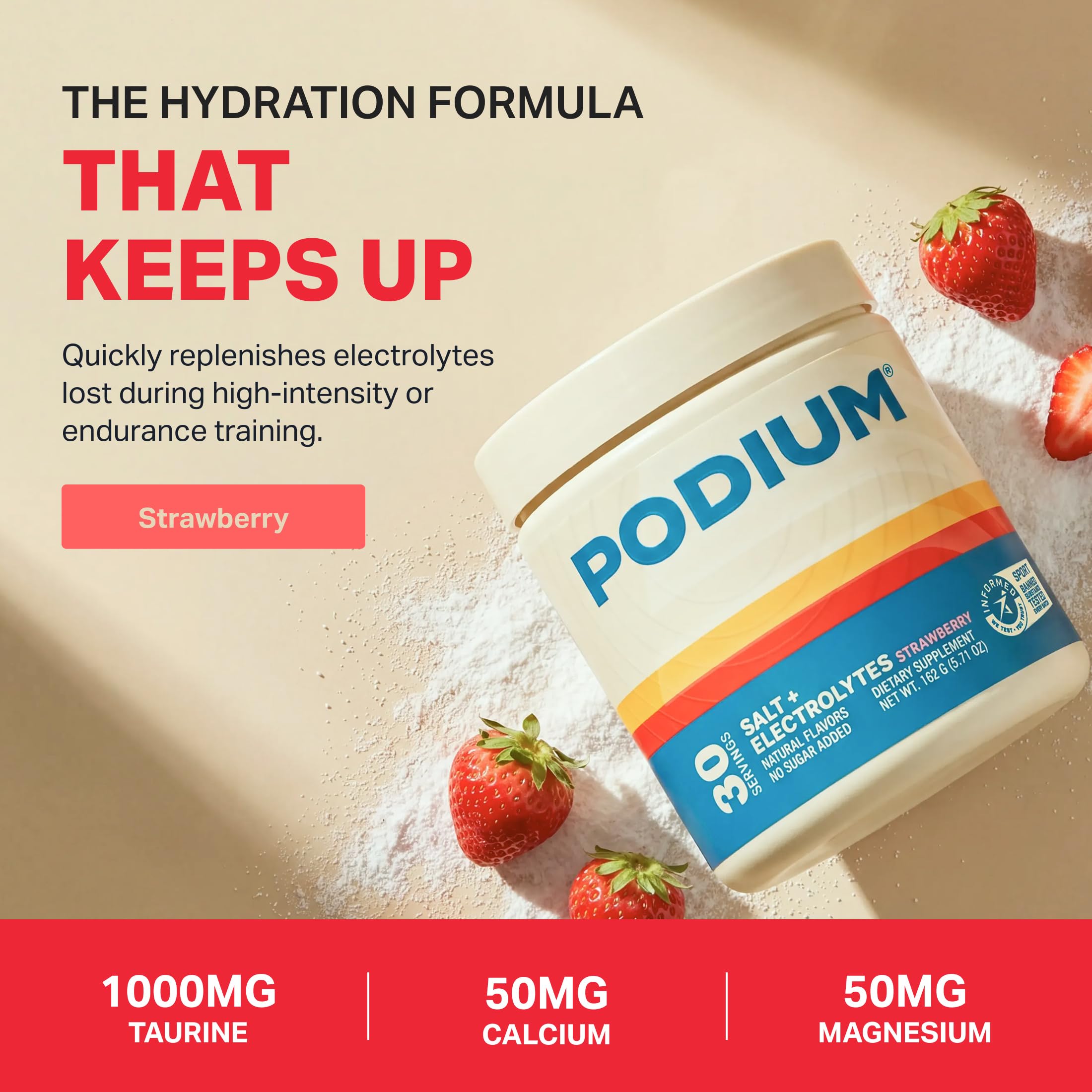 Podium Nutrition cucharada medidora con polvo para porción exacta