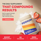 Podium Nutrition mezcla en vaso sin grumos lista para consumo antes del entrenamiento