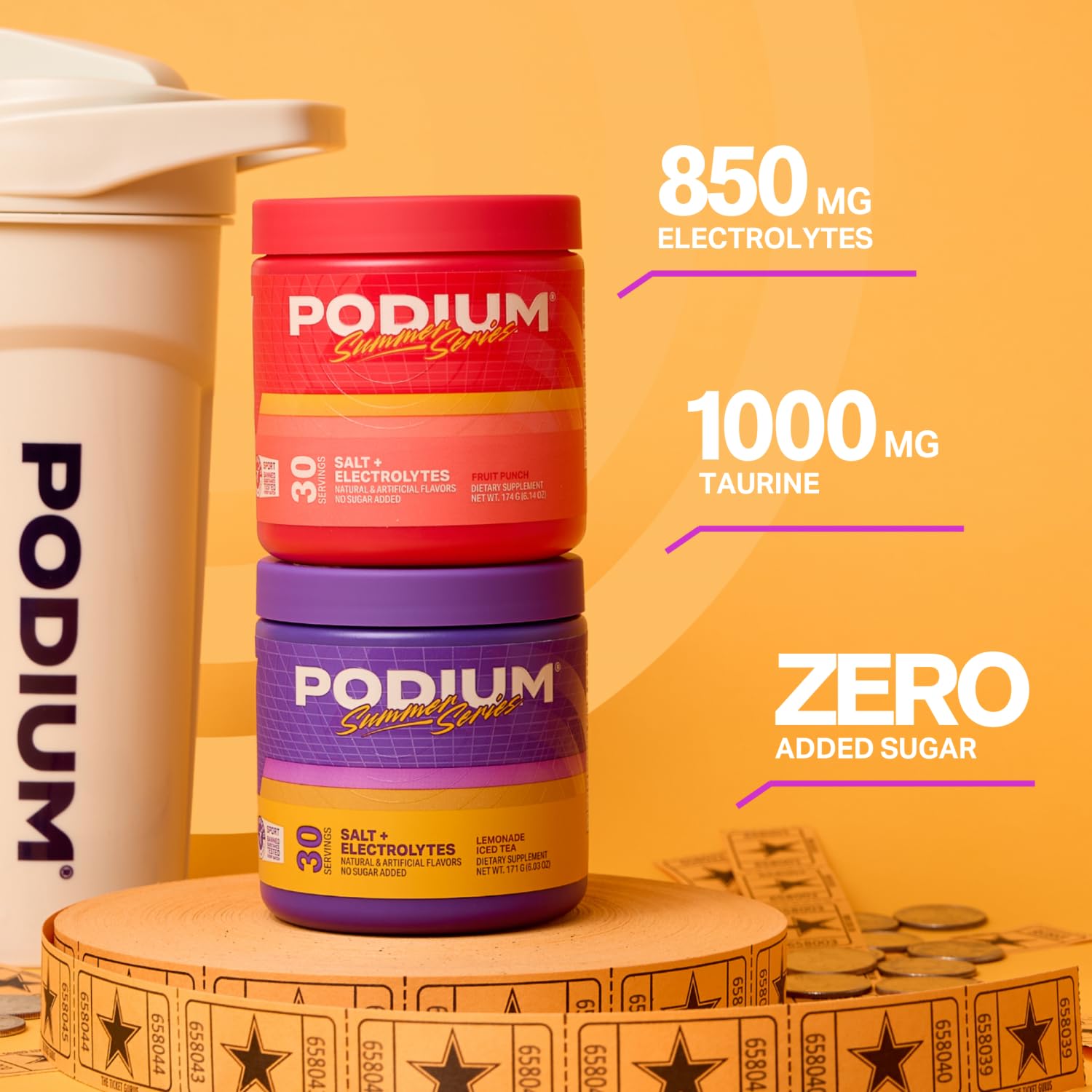 Podium Nutrition polvo textura fina cercana para disolución rápida