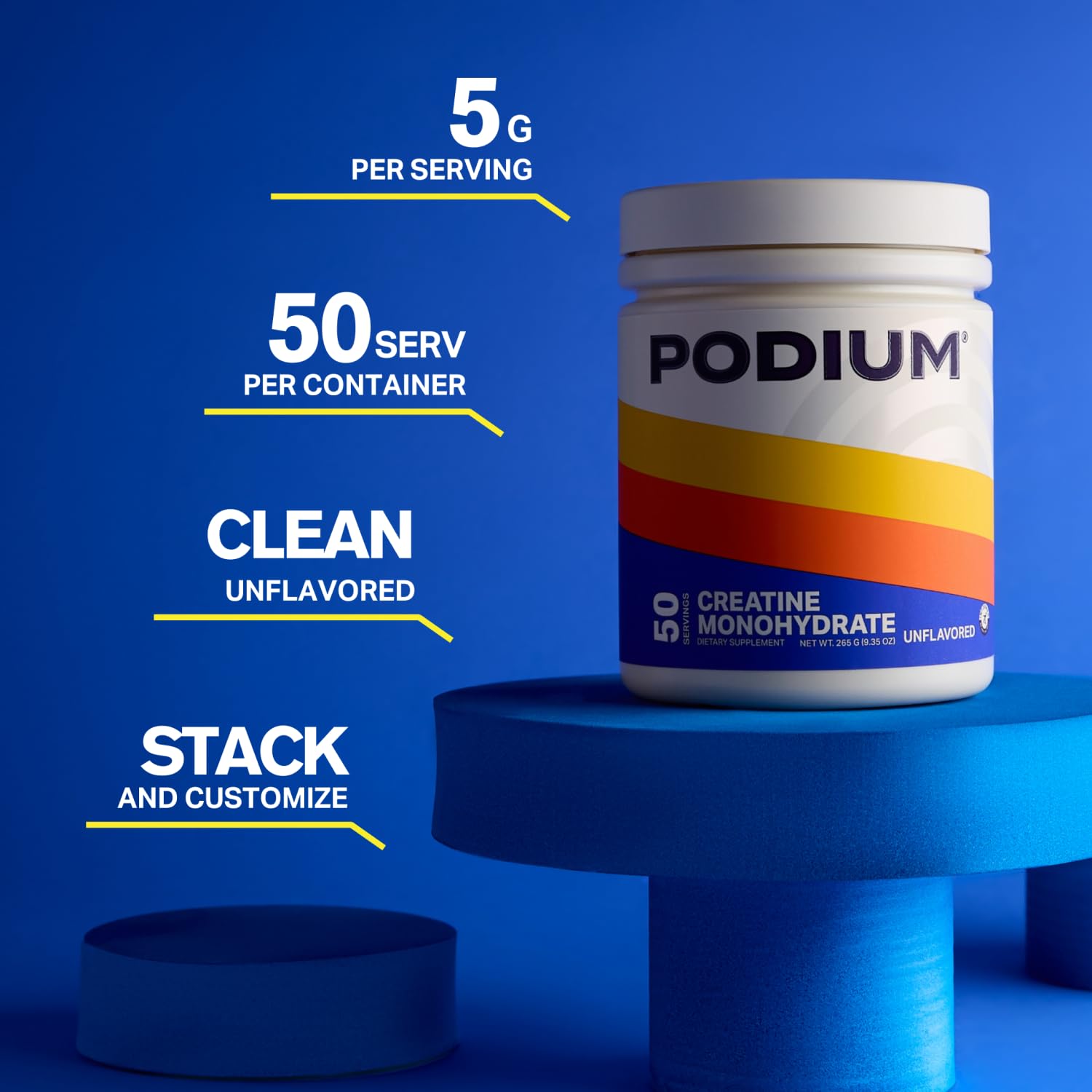 Podium Nutrition polvo Solos textura fina para mezcla rápida y sin grumos