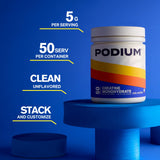 Podium Nutrition polvo Solos textura fina para mezcla rápida y sin grumos