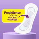 Poise protector colocado en ropa interior para discreción y ajuste