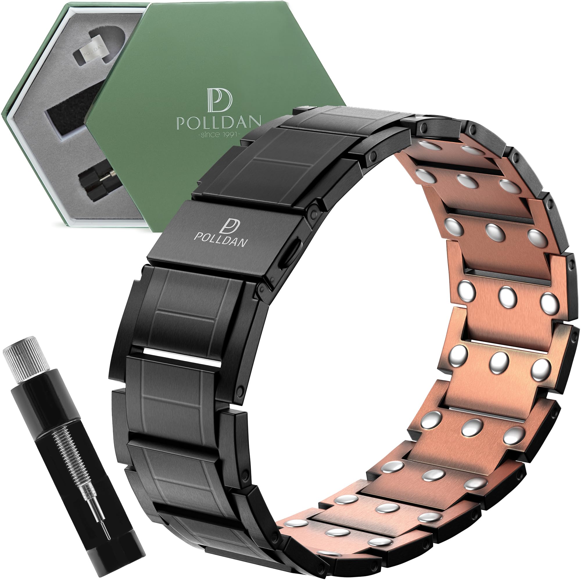 POLLDAN pulsera en muñeca en uso diario aporta estilo masculino