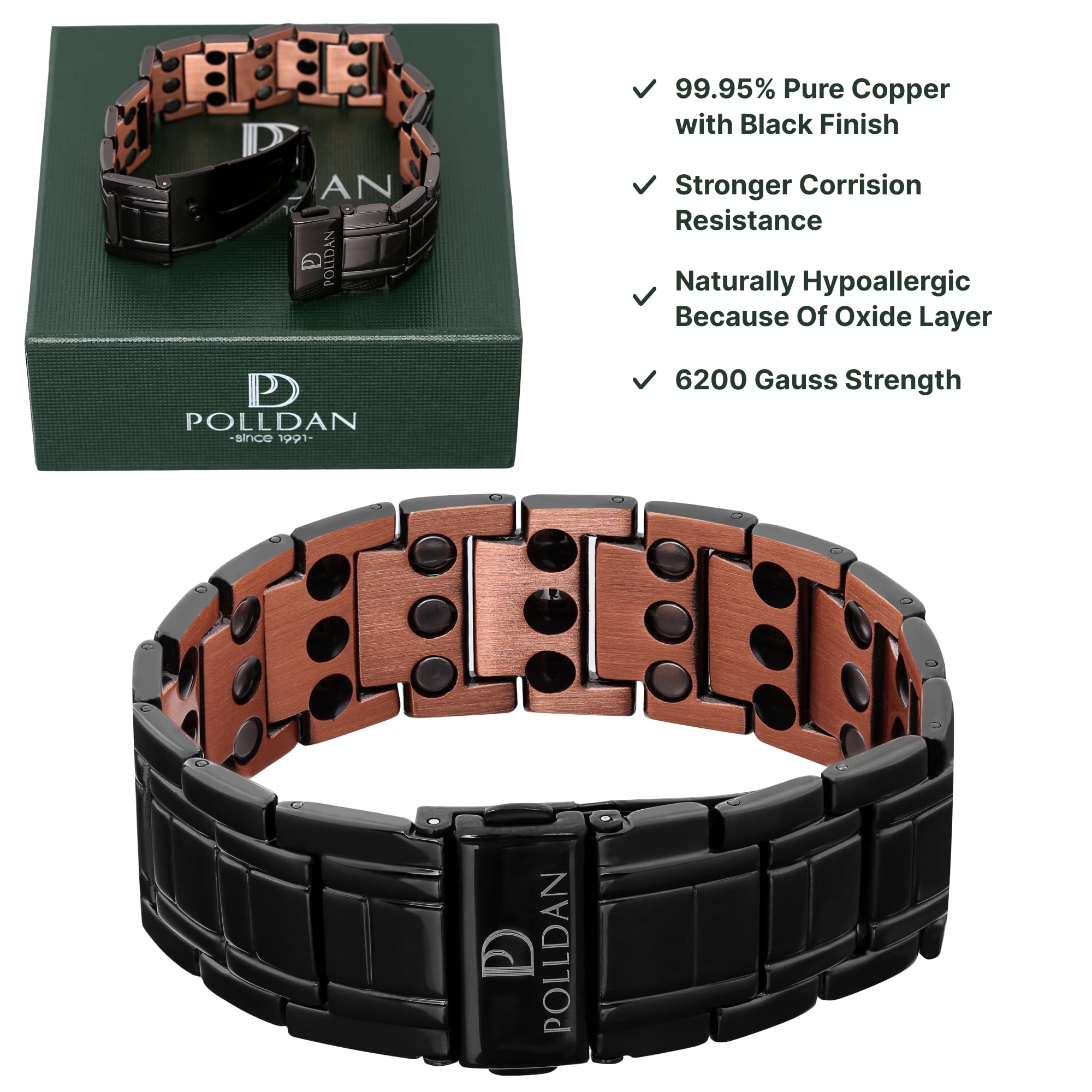 POLLDAN pulsera combinada con outfit nocturno añade elegancia