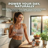 Pomona Wellness etiqueta con sellos USDA Organic y Non-GMO visibles