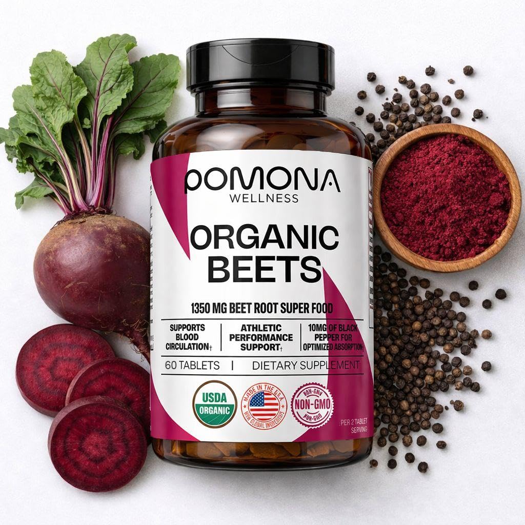 Pomona Wellness frasco frontal mostrando cápsulas y etiquetado orgánico