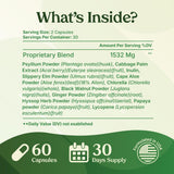 Poop Like a Champion etiqueta de ingredientes legible y detallada