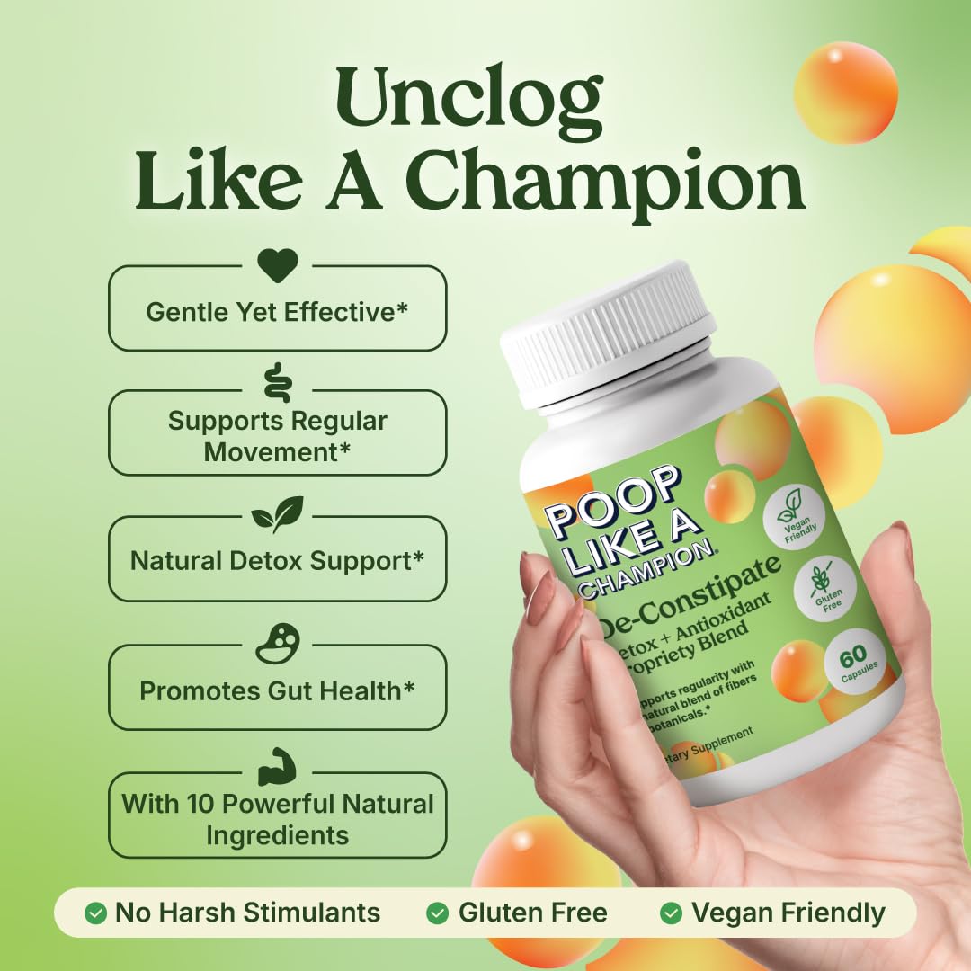 Poop Like a Champion polvo interno mostrando textura fina y natural