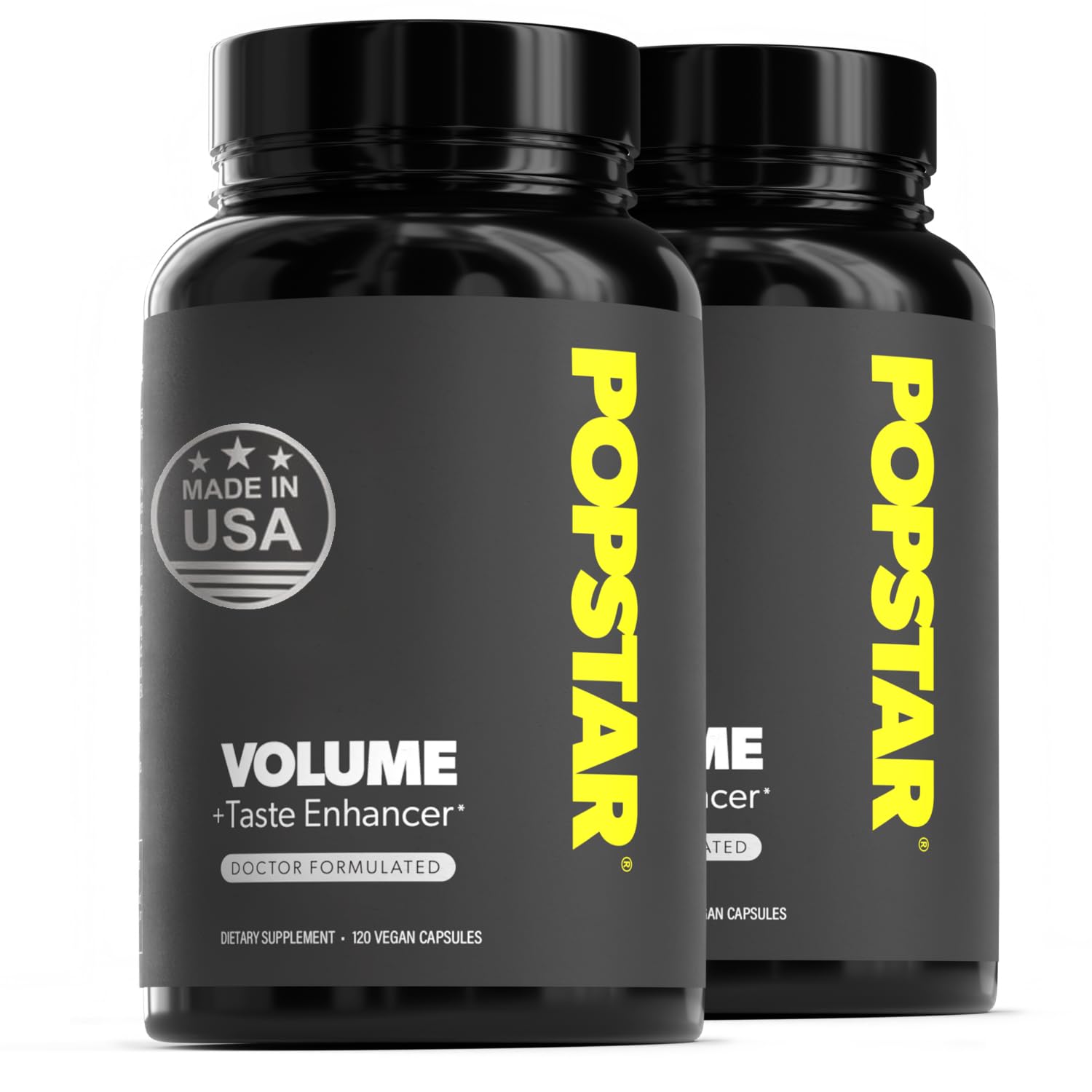 POPSTAR envase frontal mostrando 240 cápsulas y marca para confianza