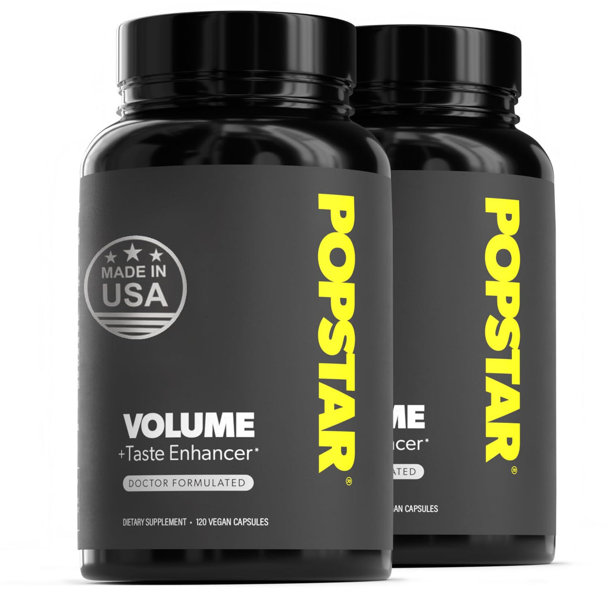 POPSTAR envase frontal mostrando 240 cápsulas y marca para confianza