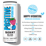 Positive Beverage lata abierta en mano lista para beber y disfrutar sin calorías