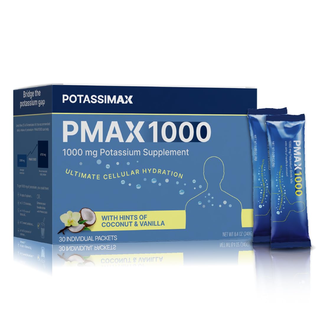 PotassiMax frasco PMAX1000 frente mostrando diseño y pureza