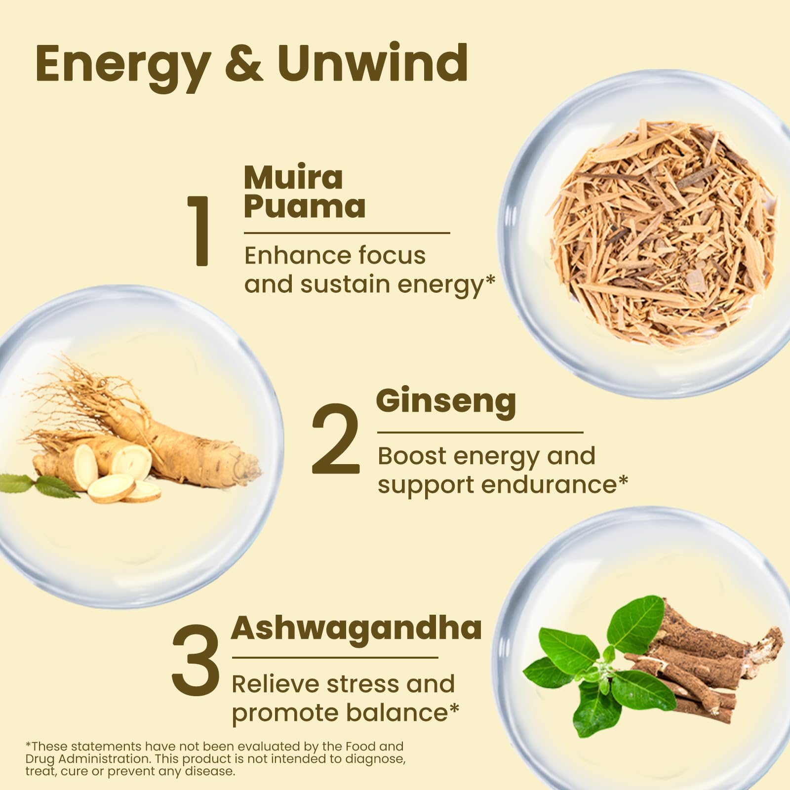 Potency Wood cápsulas textura cercana, evidencia de fórmula vegana y pura