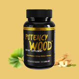 Potency Wood en contexto activo con botella y accesorios, apoyo energético