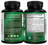 Potent Garden frasco abierto con cápsulas, listo para tomar