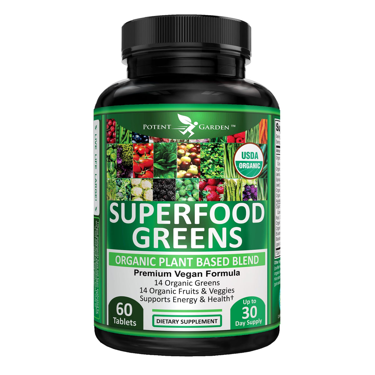Potent Garden frasco frontal mostrando envase y conveniencia