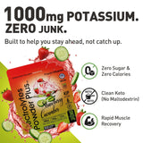PowderVitamin ingredientes naturales en primer plano, remolacha y sal rosa