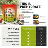 PowderVitamin bebida en picnic al aire libre para mantenerse hidratado