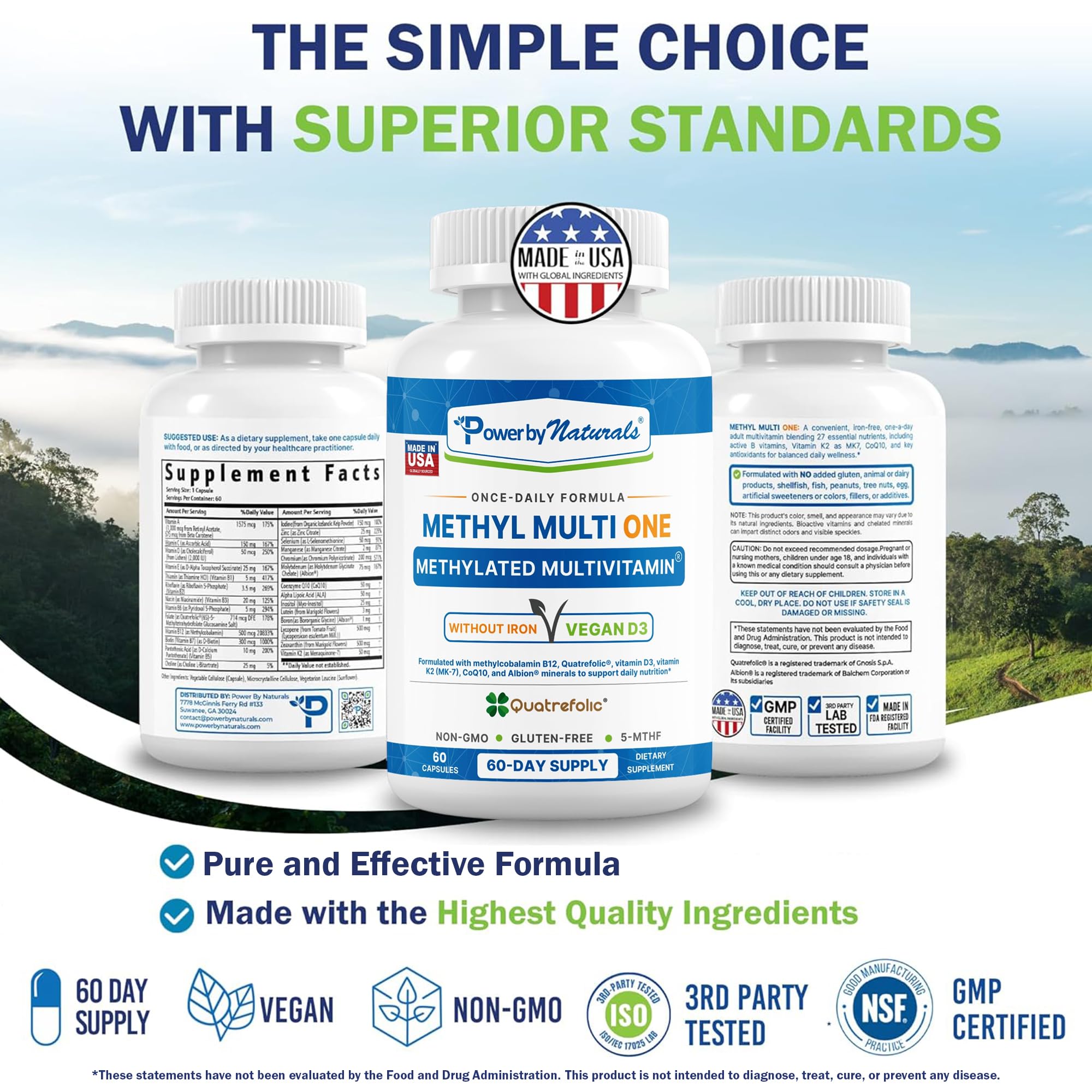 Power By Naturals estilo de vida activo con suplemento apoyando energía