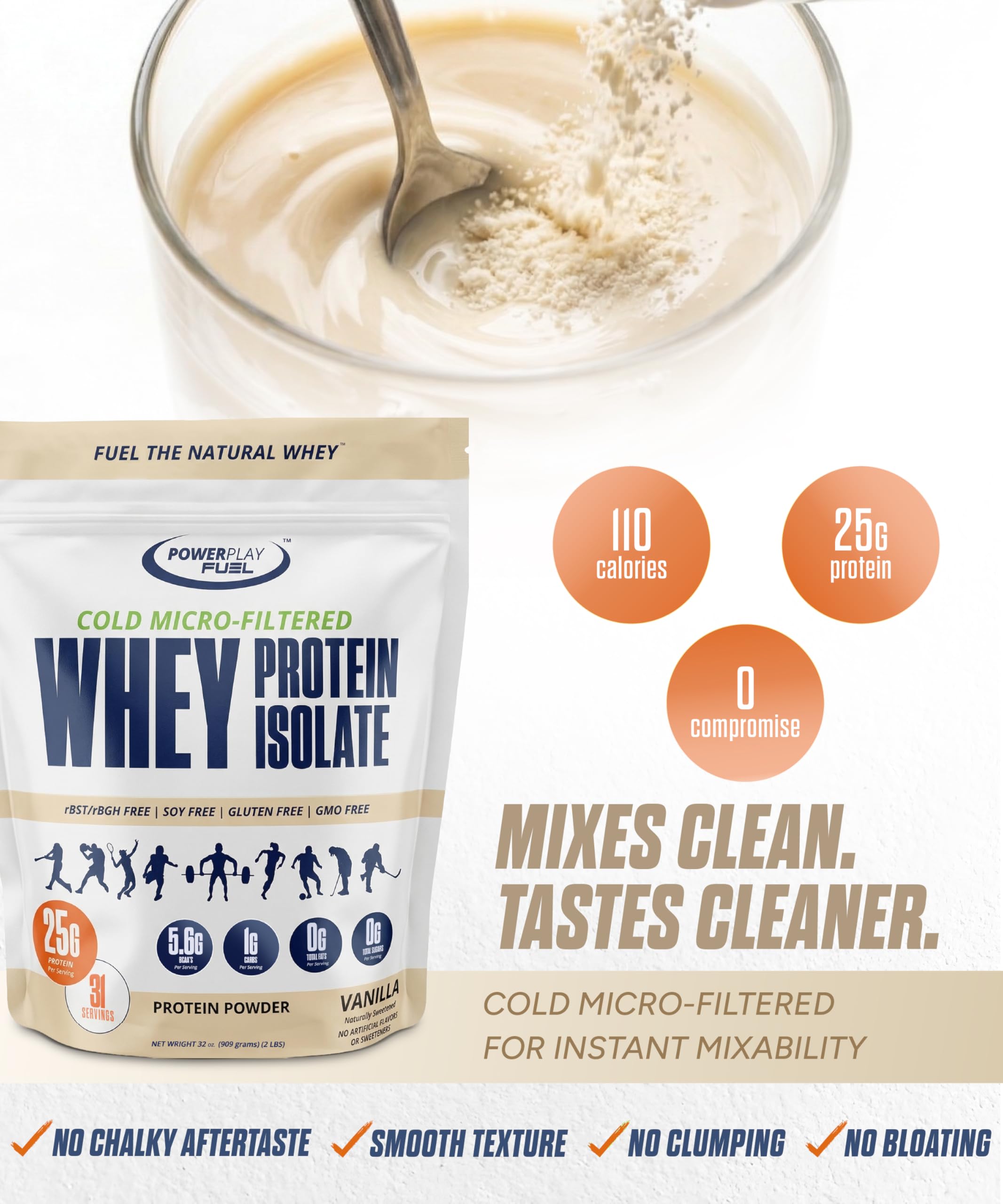 POWER PLAY FUEL atleta mezclando batido post-entreno en gimnasio