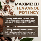 POWERED X PLANTS batido preparado con cacao alto en flavanoles, bebida energética vegetal