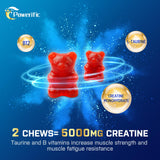 Powerific gominola en mano para ver la escala y porción práctica