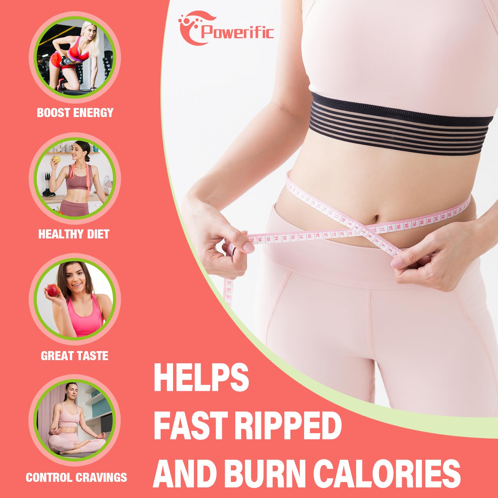Powerific ingredientes cercanos: vinagre de manzana con la madre y probióticos