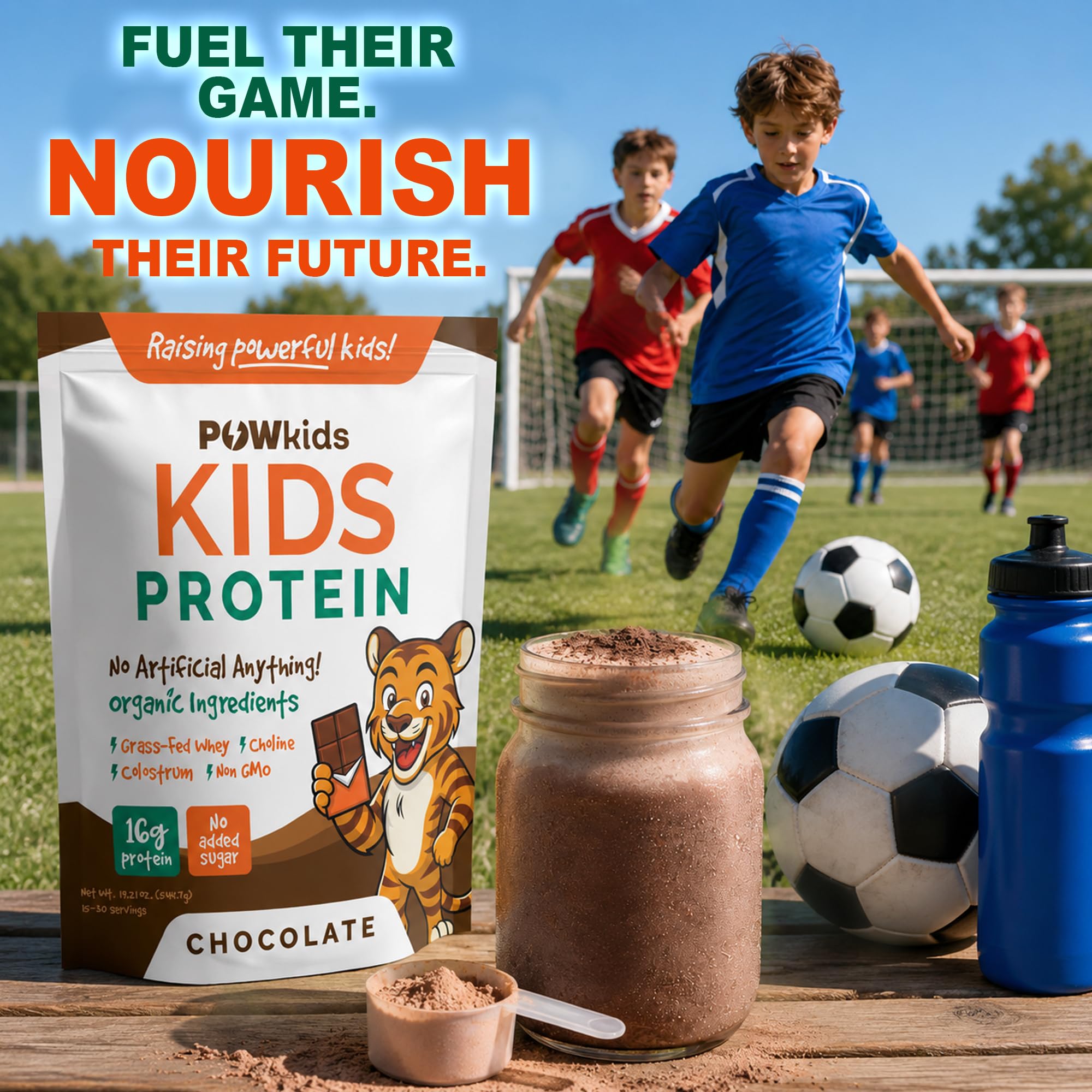 POWkids cucharada medidora con una ración exacta de proteína