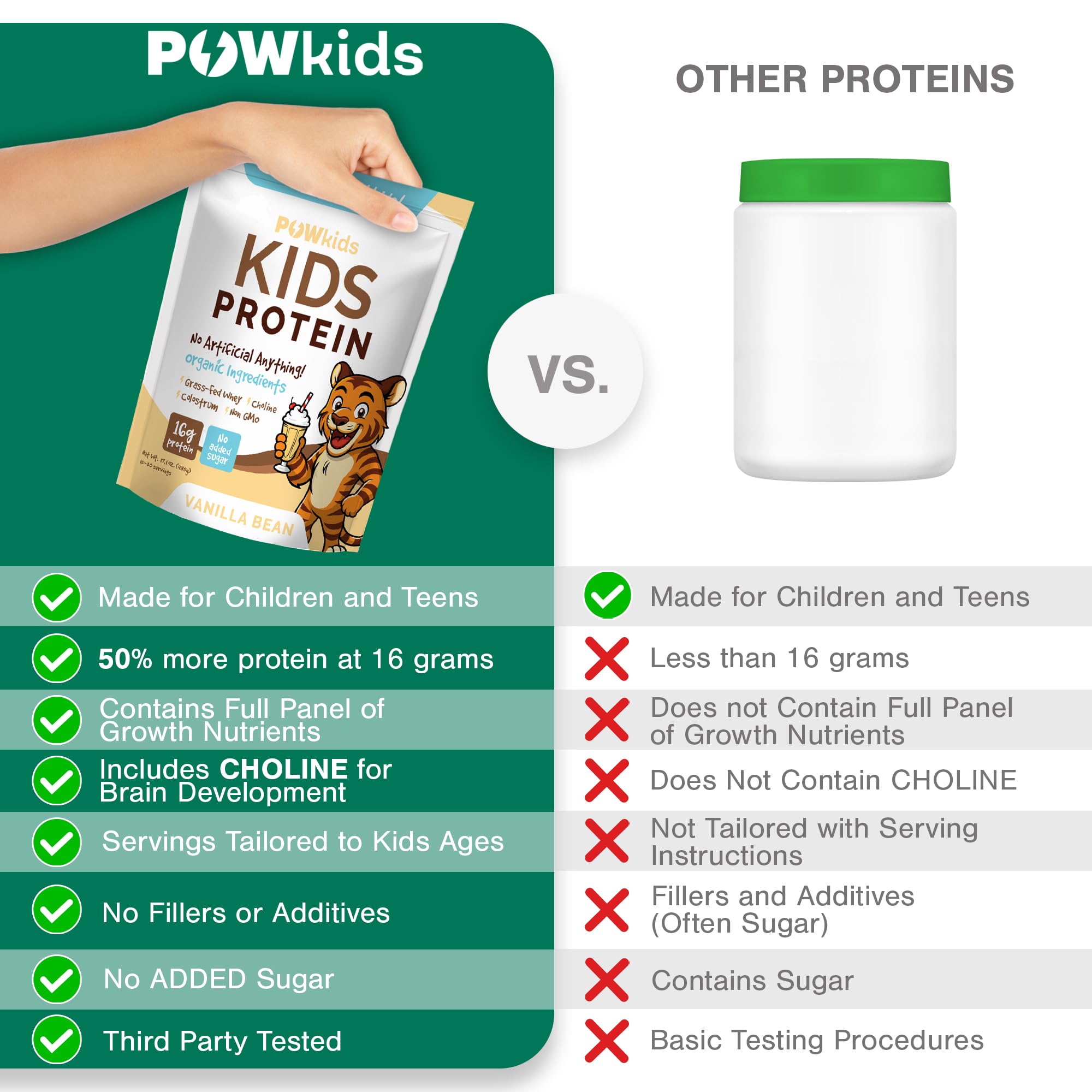 POWkids niño bebiendo batido tras jugar, energía y recuperación rápida