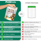 POWkids niño bebiendo batido tras jugar, energía y recuperación rápida