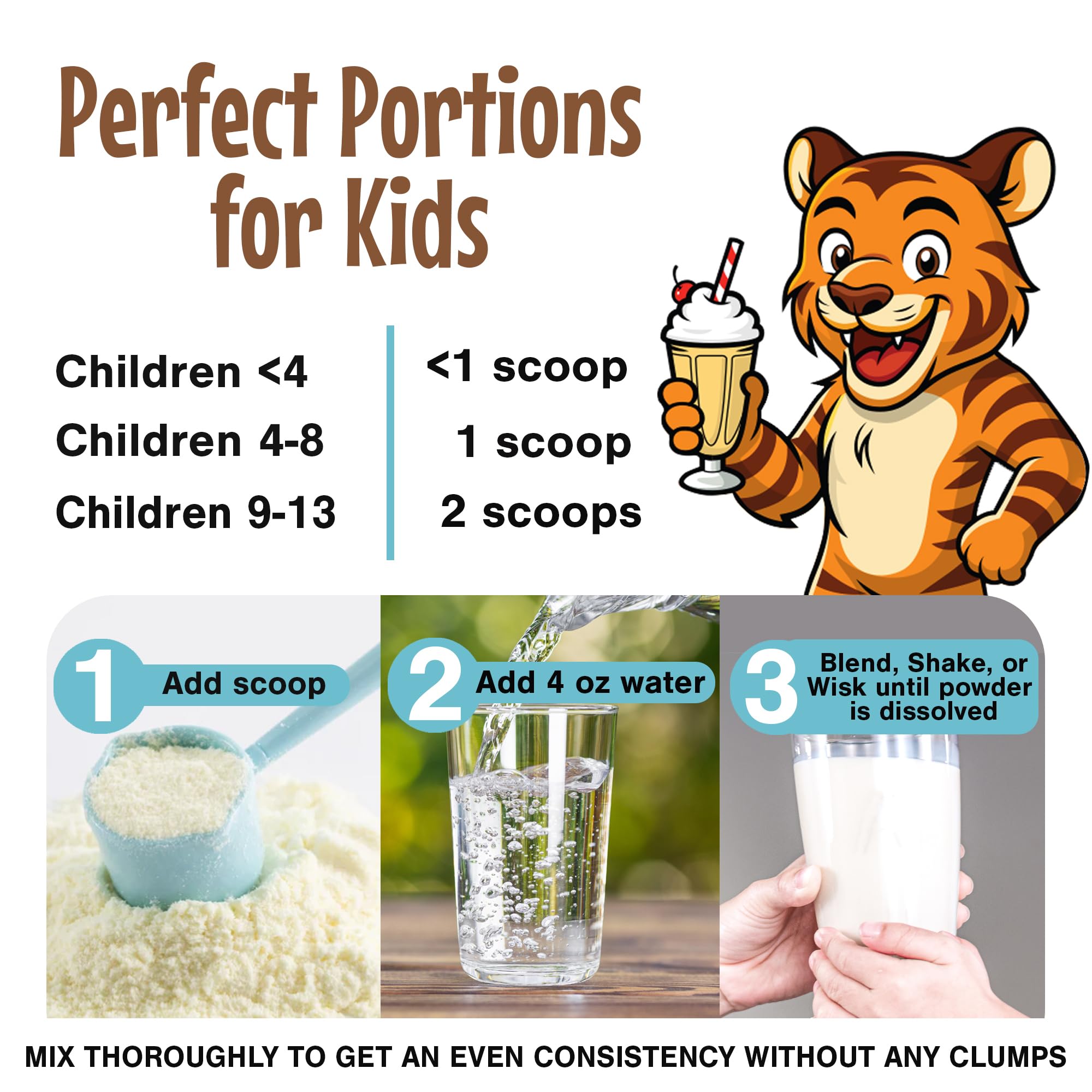 POWkids polvo mezclado en yogur, opción de merienda nutritiva y cremosa