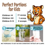 POWkids polvo mezclado en yogur, opción de merienda nutritiva y cremosa