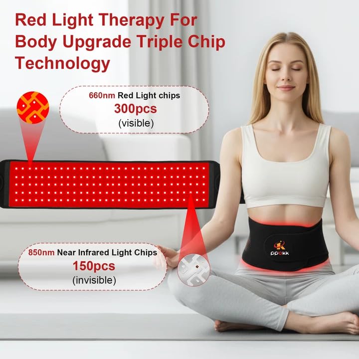 PPOKK primer plano de los LEDs 3 en 1 mostrando chips 660nm y 850nm