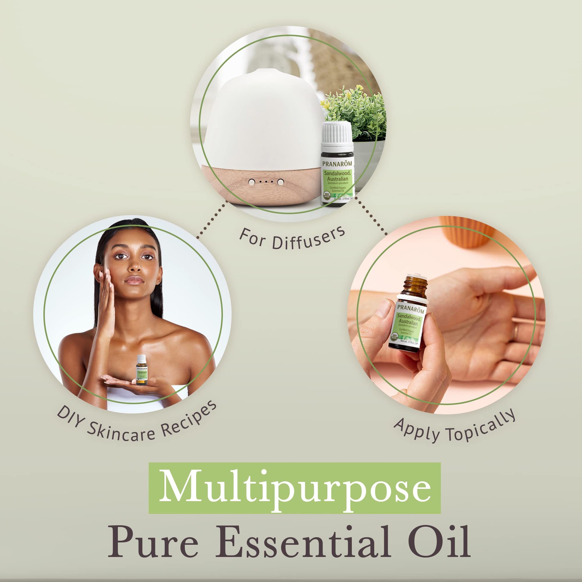Comparación de tamaño Pranarom 5 ml mostrando frasco compacto y práctico