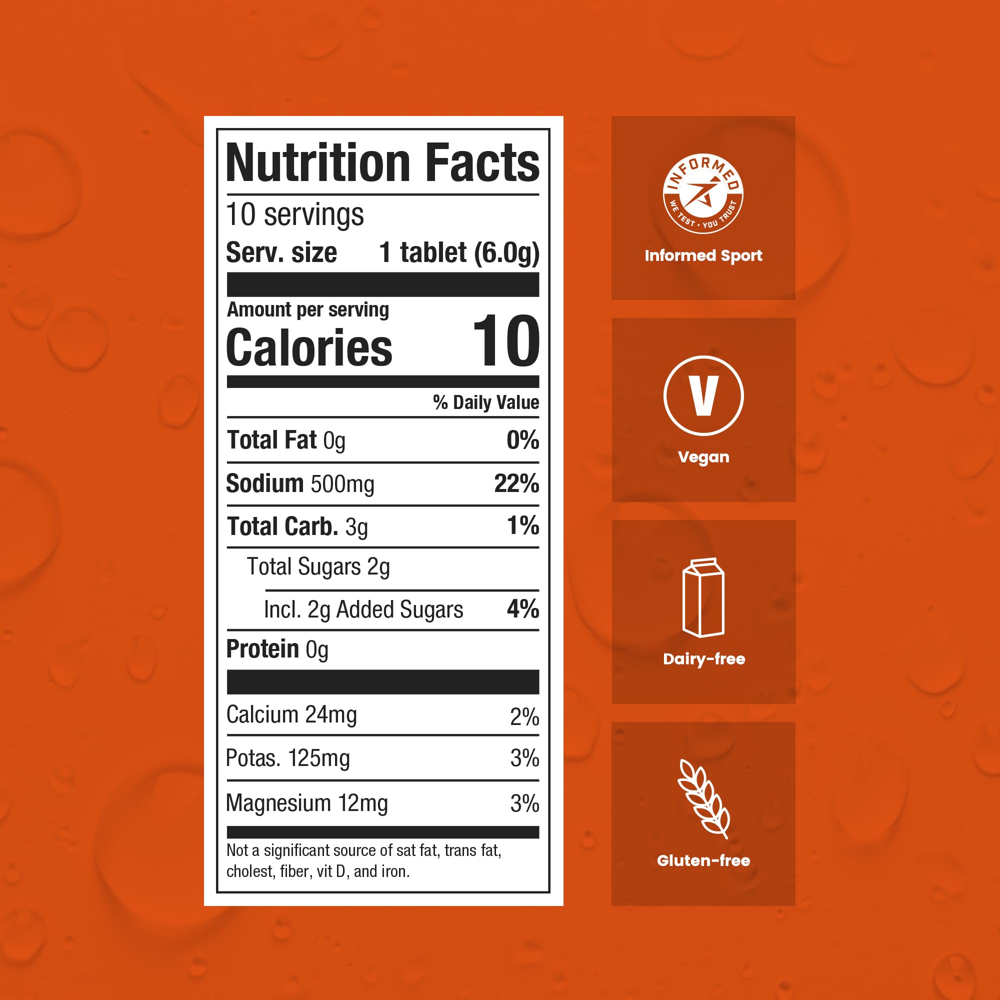 Precision Hydration etiqueta con información nutricional y dosis, claridad para usuarios conscientes