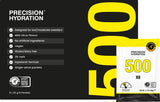 Precision Hydration vista frontal del empaque mostrando 8 sobres y beneficio práctico