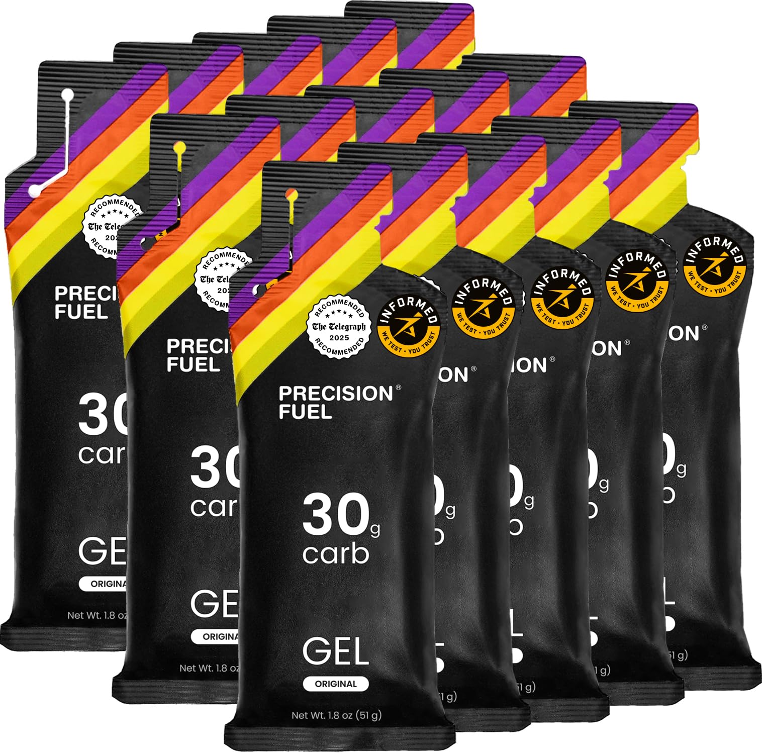 Precision Hydration presentación frontal pack 15, fácil transporte y uso rápido