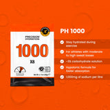 Precision Hydration sobre abierto con polvo naranja, mezcla simple y portátil