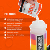 Precision Hydration bebida ya disuelta en vaso, aspecto claro y fácil absorción