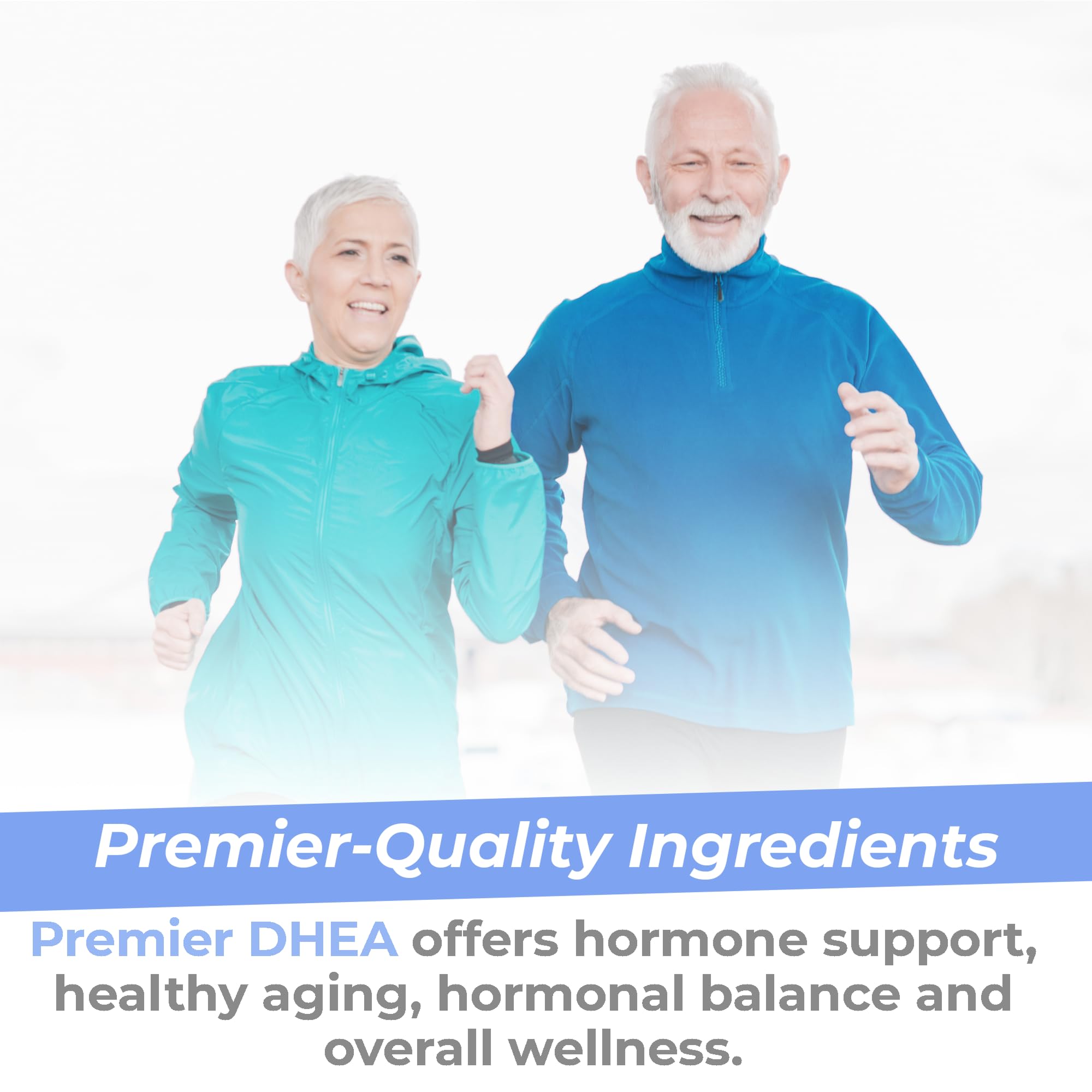 Premier Research Labs etiqueta con información de DHEA y recomendaciones claras