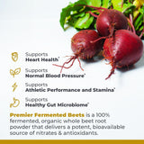Premier Research Labs polvo de remolacha fermentada mezclado en batido nutritivo sin aditivos