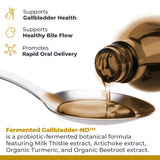 Premier Research Labs cucharita vertiendo Gallbladder‑ND en un vaso con jugo
