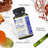 Premier Research Labs osteoven vista del polvo o textura interior que sugiere ingredientes puros
